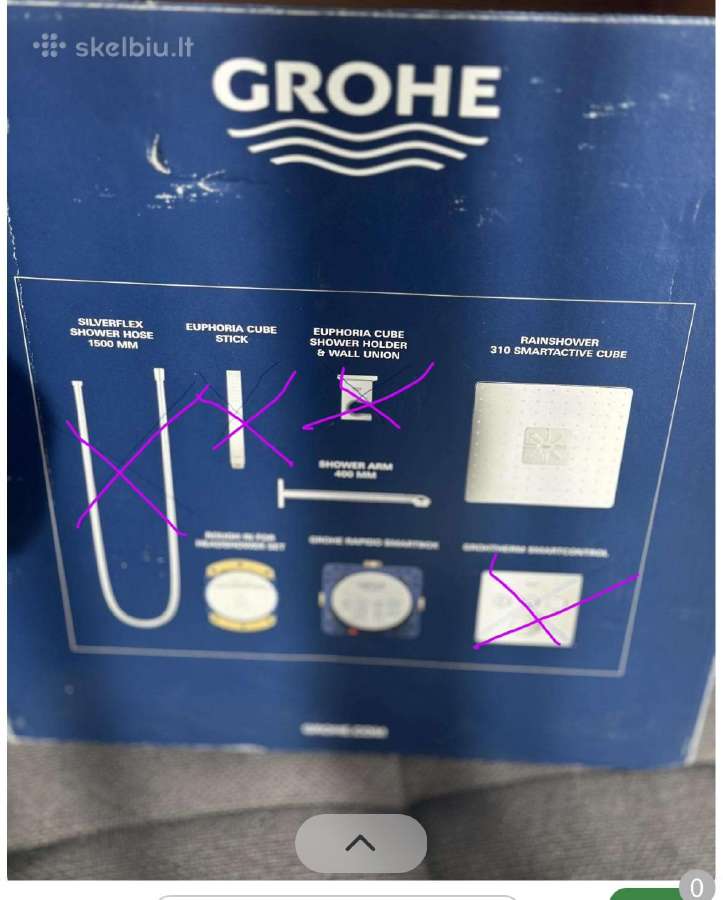 Grohe Rainshower310 Smartactive Cube su potinkine - nuotraukos Nr. 10