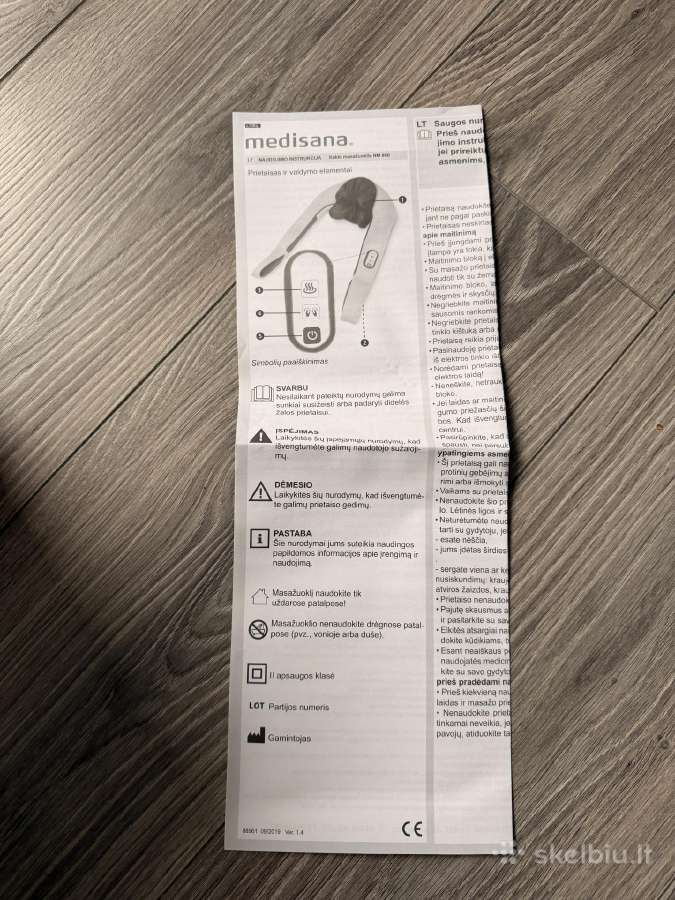 Medisana Nm 860 Shiatsu kaklo ir pečių masažuoklis - nuotraukos Nr. 2