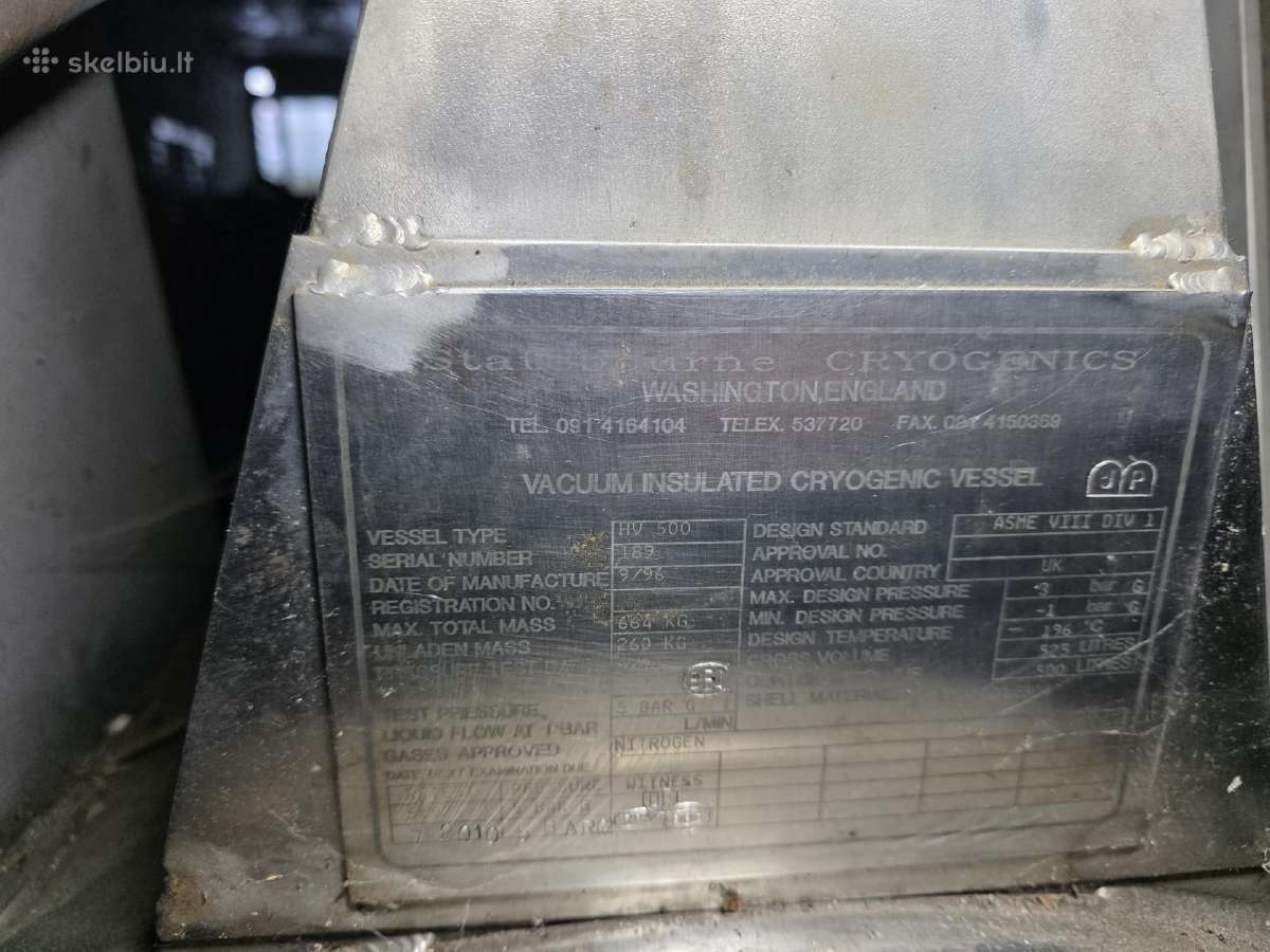 Azoto transportavimo talpa bačka su visais priedai - nuotraukos Nr. 3