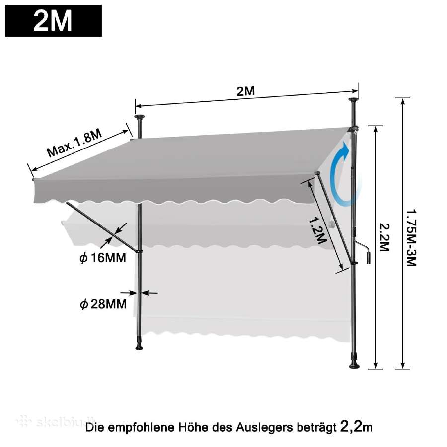 Nauja markizė 200x120 - nuotraukos Nr. 2