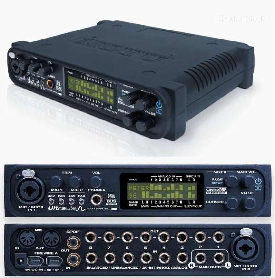 Motu Ultralite-mk3 Hybrid Firewire/usb garso korta