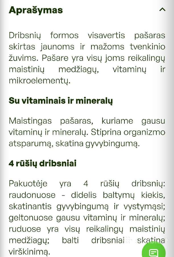 Maistas tvenkinių žuvims - nuotraukos Nr. 6