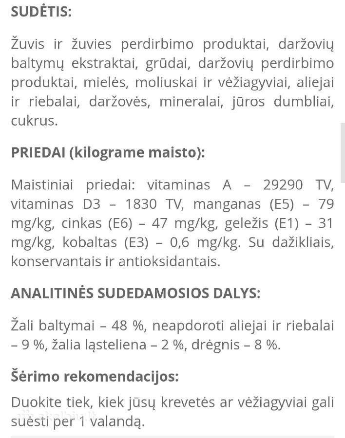 Maistas krevetėms / krabams - nuotraukos Nr. 7