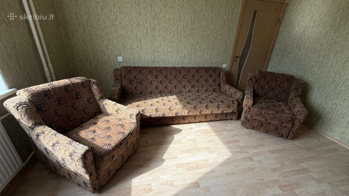 Dovanoju minkstu baldu komplekta