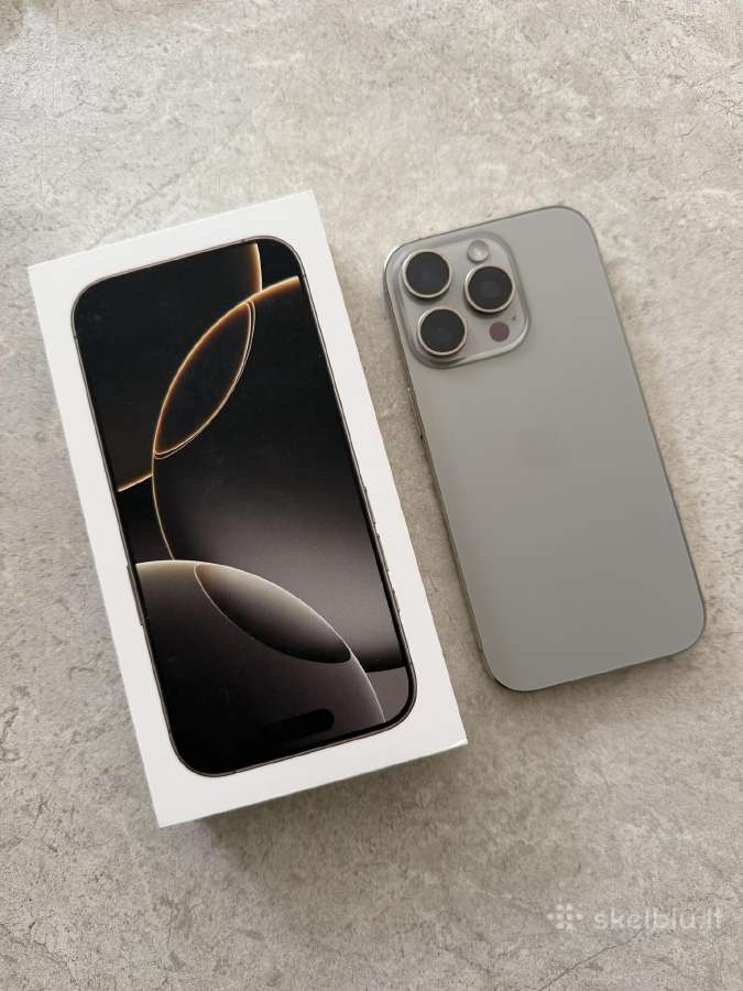 Idealios būklės iPhone 16pro 256gb