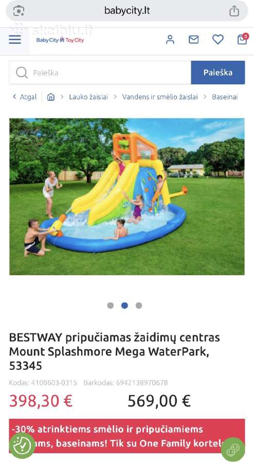 Bestway pripučiamas žaidimų centras Mount Splashmo - nuotraukos Nr. 10