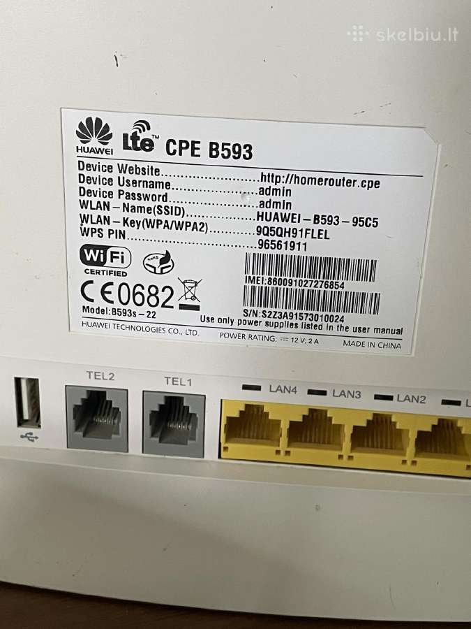 Huawei B593 4G Lte Cpe Industrial WiFi Router - nuotraukos Nr. 3
