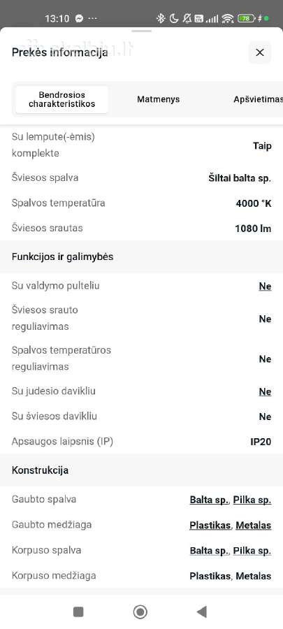 Kabamasis šviestuvas Milagro Perce Ml6476, 18w - nuotraukos Nr. 9