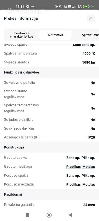 Kabamasis šviestuvas Milagro Perce Ml6476, 18w - nuotraukos Nr. 11