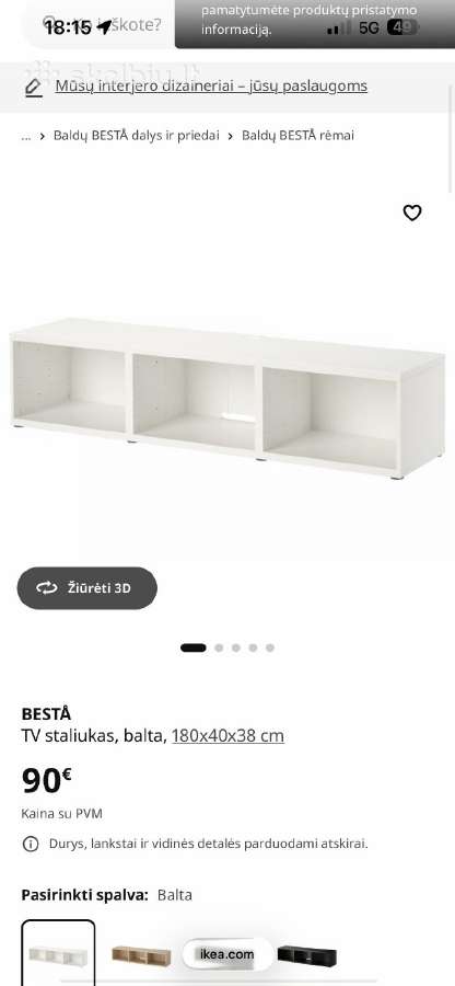 Besta Ikea TV staliukas - nuotraukos Nr. 2
