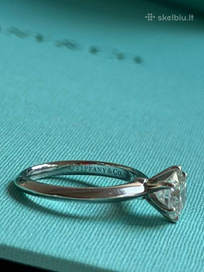 Tiffany & Co platininis apvalus žiedas su briliant - nuotraukos Nr. 6