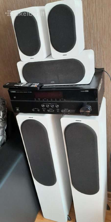 Jamo kolonėlės,yamaha stiprintuvas.