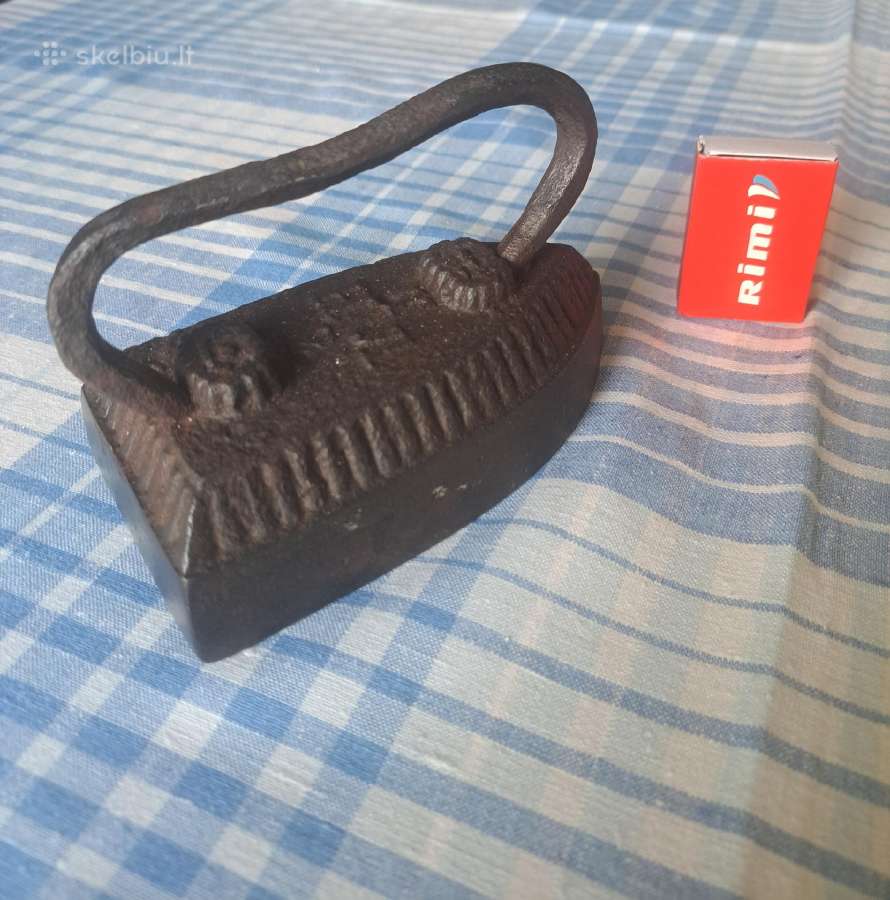 Antikvarinis mini ketaus lygintuvas. - nuotraukos Nr. 2