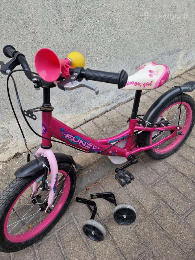Funzy mergaitiškas dviratis 3-6 m. - nuotraukos Nr. 8