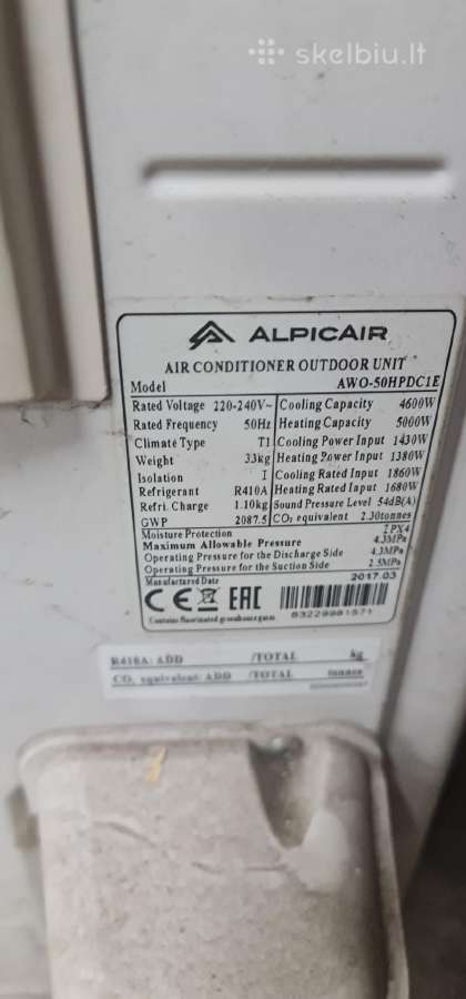 Kodicionerius Alpicair aw0 50hpdc1e