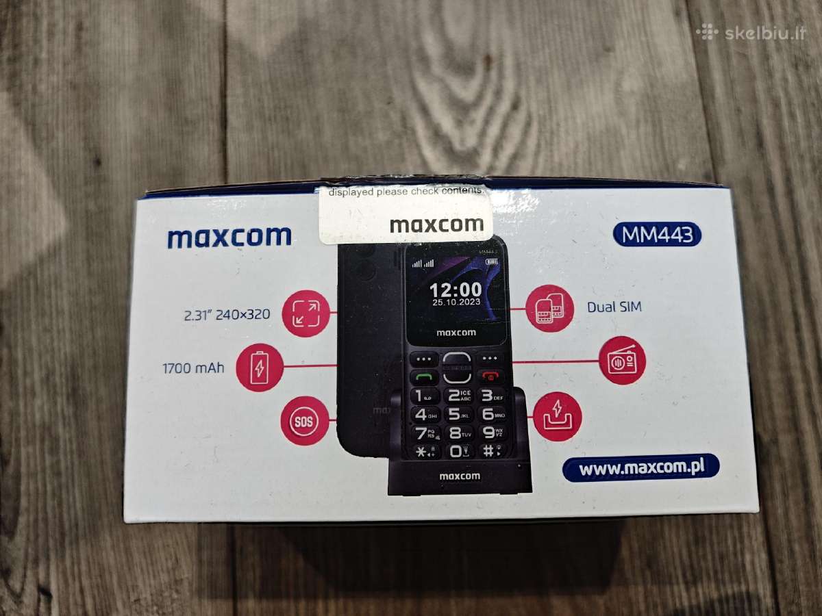 Telefonas senjoru, mygtukinis Maxcom - nuotraukos Nr. 3