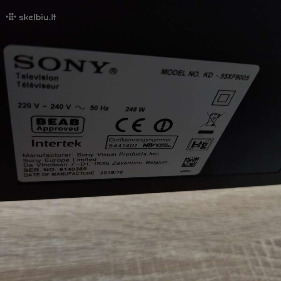 Sony 55xf9005 - nuotraukos Nr. 4