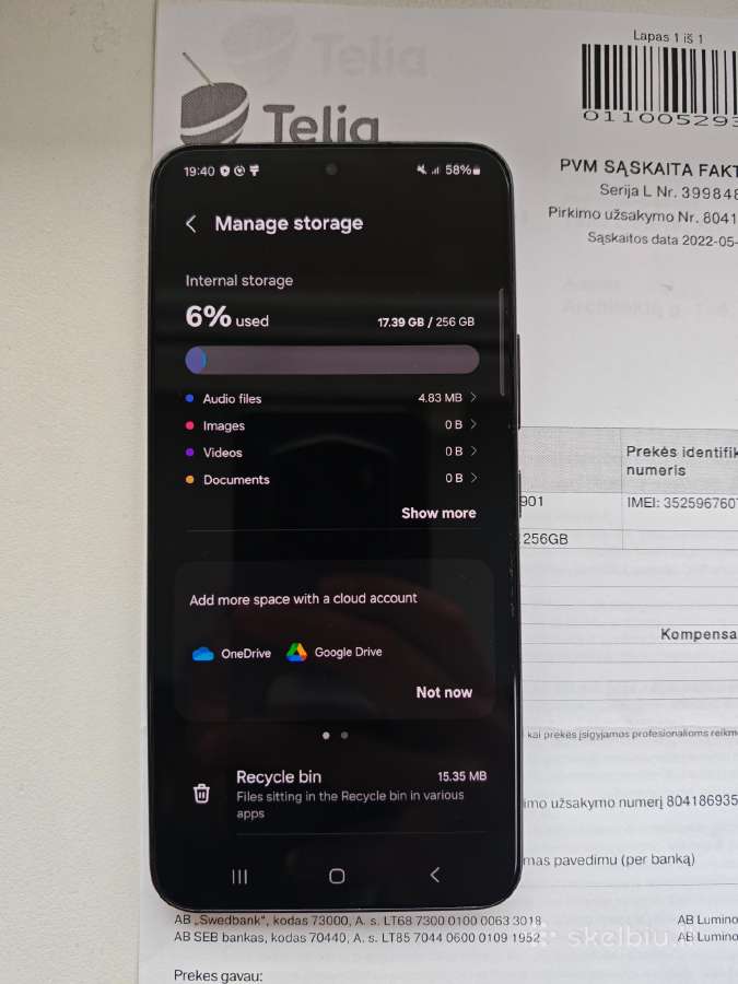 Samsung S22 8gb RAM 256 Rom - nuotraukos Nr. 3