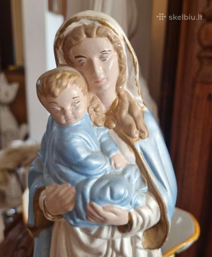 Retro, Marijos su Kūdikiu porceliano statula 32cm - nuotraukos Nr. 4