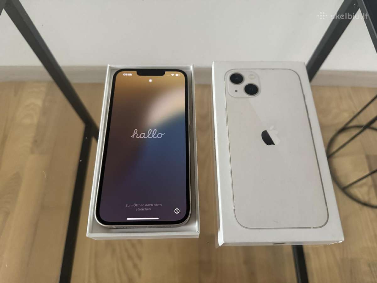 iPhone 13 128gb White / Starlight su dėžute