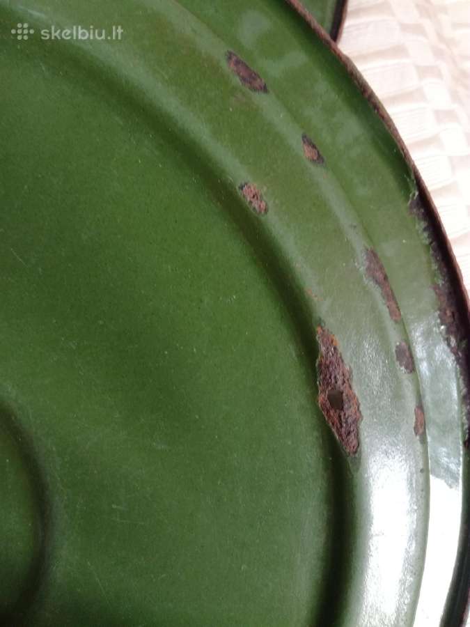 Labai senų laikų,emaliuoti puodų dangčiai - nuotraukos Nr. 13