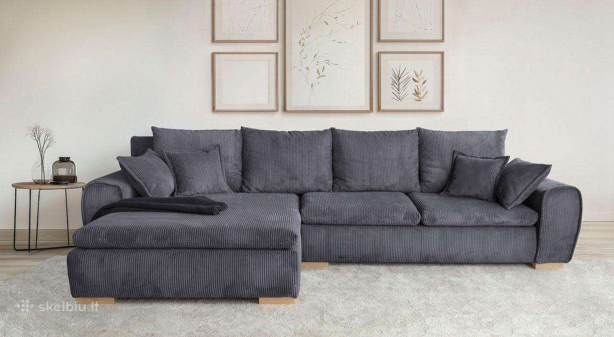 Vokiškas 325cm L kampas su miego funkcija 6 spalv