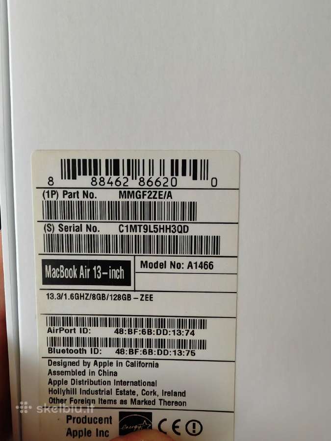MacBook Air A1466 - nuotraukos Nr. 6