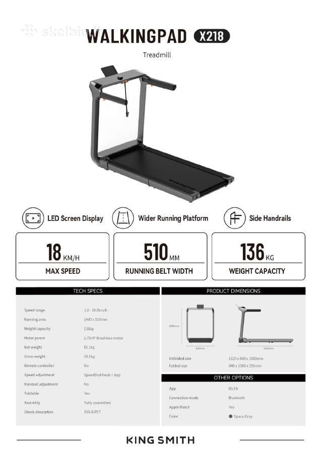 Xiaomi Kingsmith Walkingpad X218 - nuotraukos Nr. 2