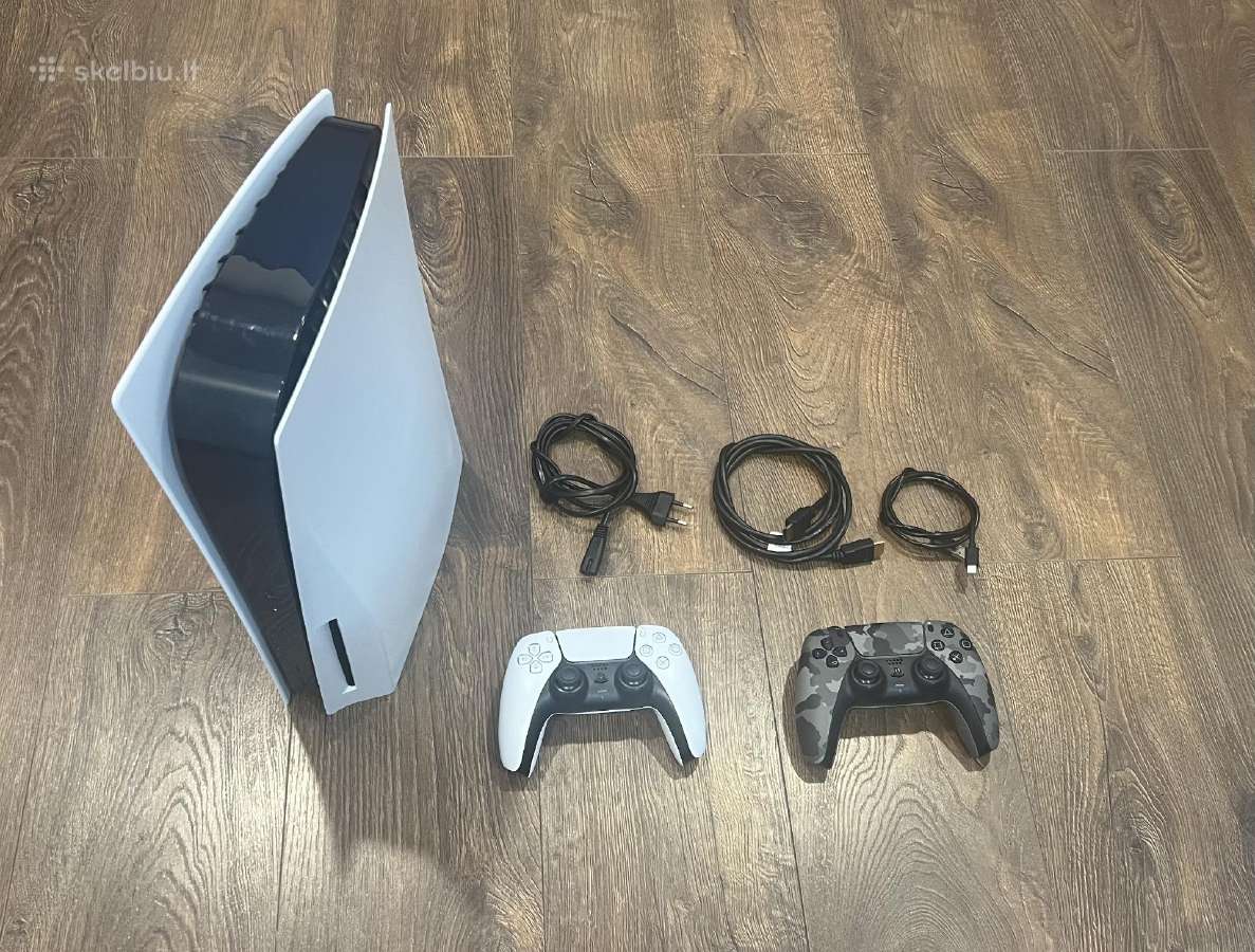 Playstation 5, Black & White, 825gb/su CD/2pultai