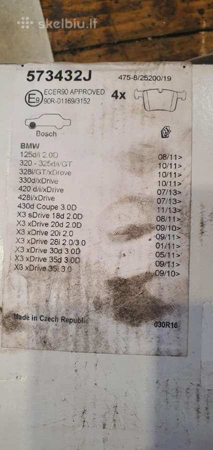 Parduodu Jurid stabdžių kaladėles Bmw (573432j) - nuotraukos Nr. 3