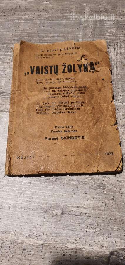 Parduodu antikvarinę knygą „Vaistų Žolyną“ (1932 m