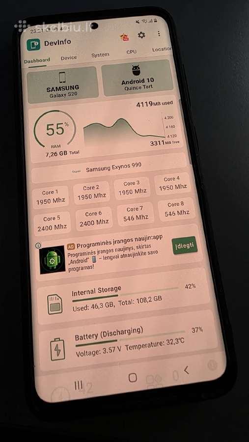 Samsung S20 4G Dual Sim - nuotraukos Nr. 5
