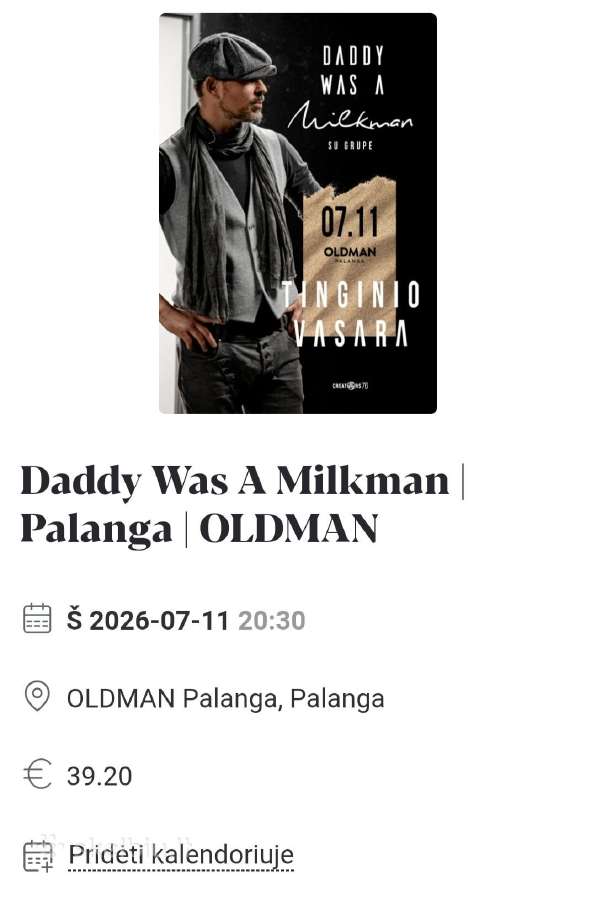Bilietai Daddy was a milkman