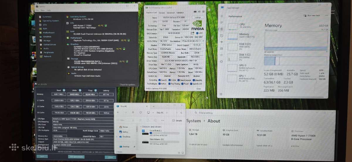 Ryzen 7700x+32gb Ddr5 RAM 6000mhz +rtx3080 10gb - nuotraukos Nr. 3
