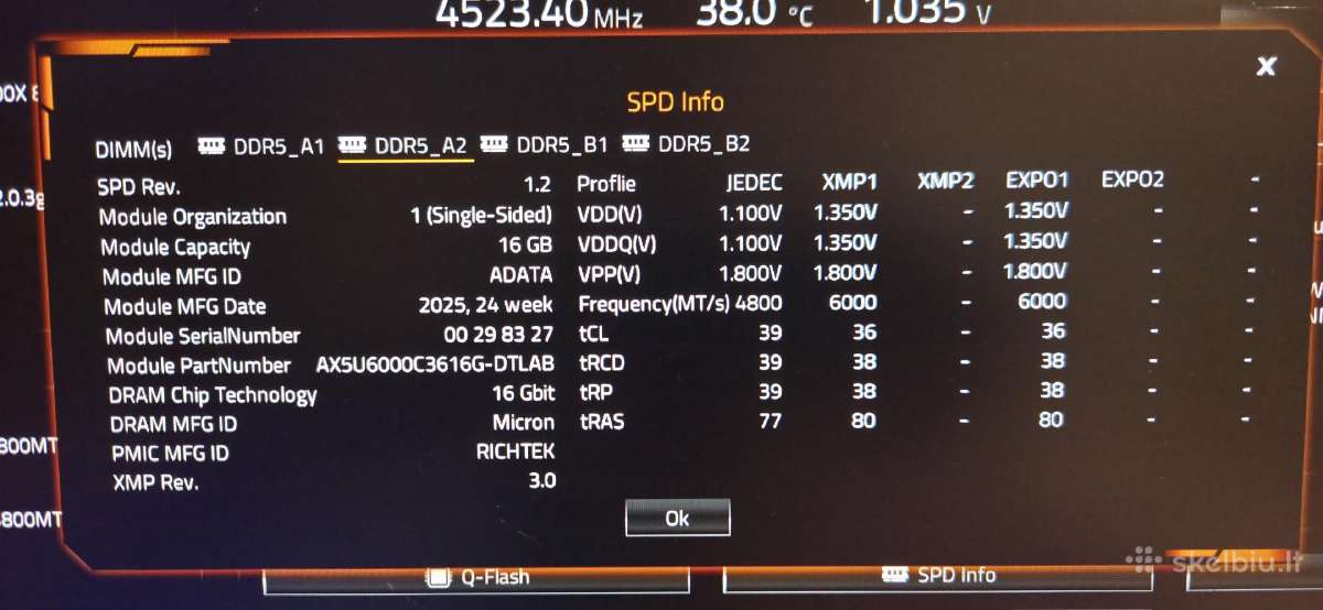 Ryzen 7700x+32gb Ddr5 RAM 6000mhz +rtx3080 10gb - nuotraukos Nr. 6