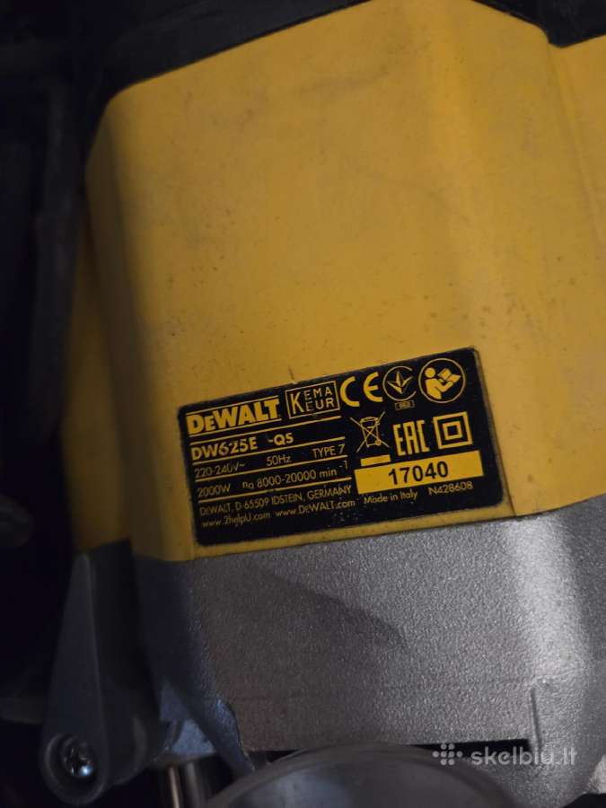 Dw625e Dewalt kintamo greičio freza 2000w - nuotraukos Nr. 2