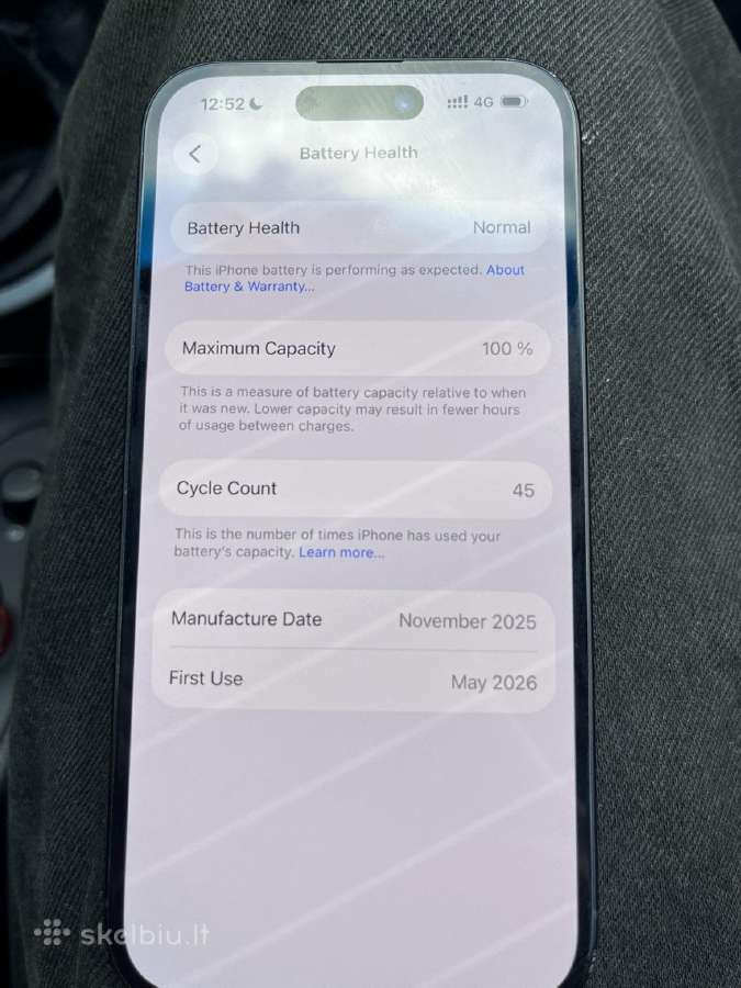 iPhone 16 dėvėtas su dėžute 128gb 100%