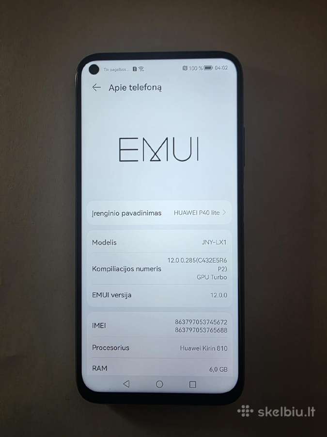 Huawei P40 lite 128 GB 6 GB RAM puikus - nuotraukos Nr. 4