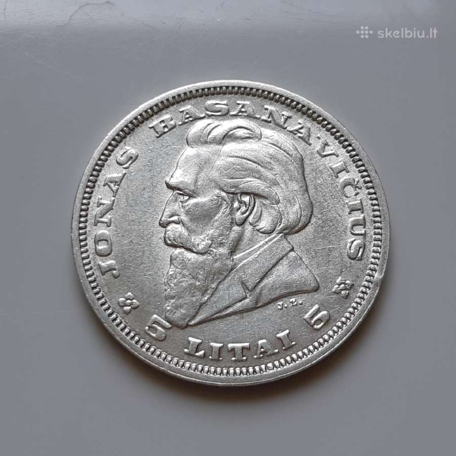 Lietuva 5 litai sidabras 1936