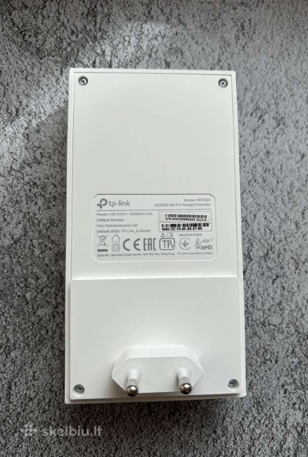 Tp-link Re700x [Ax3000] WiFi ryšio stiprintuvas - nuotraukos Nr. 2