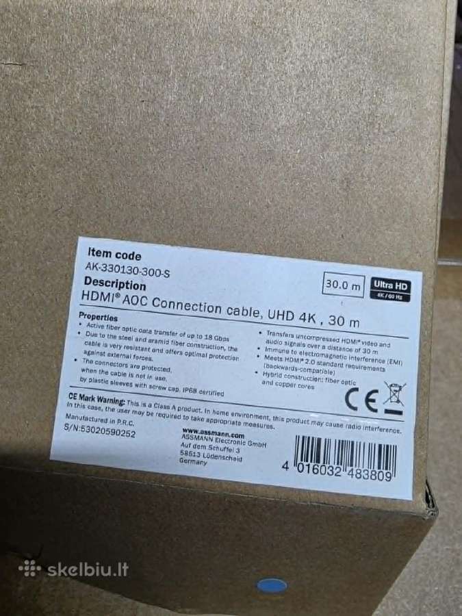 Aktyvus optinis Hdmi 2.0 Aoc kabelis - nuotraukos Nr. 7