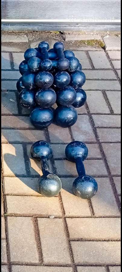 3-12kg.klasikiniai metaliniai geri hanteliai - nuotraukos Nr. 2