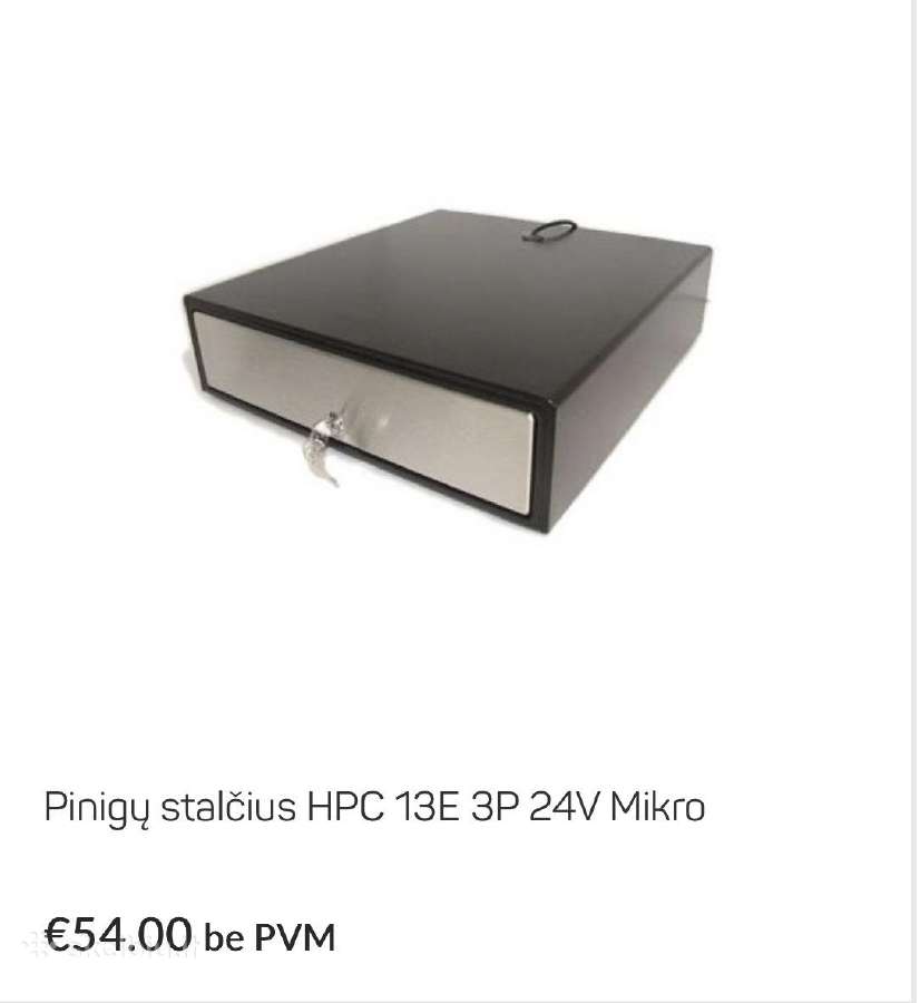 Grynųjų pinigų stalčius. Naujas