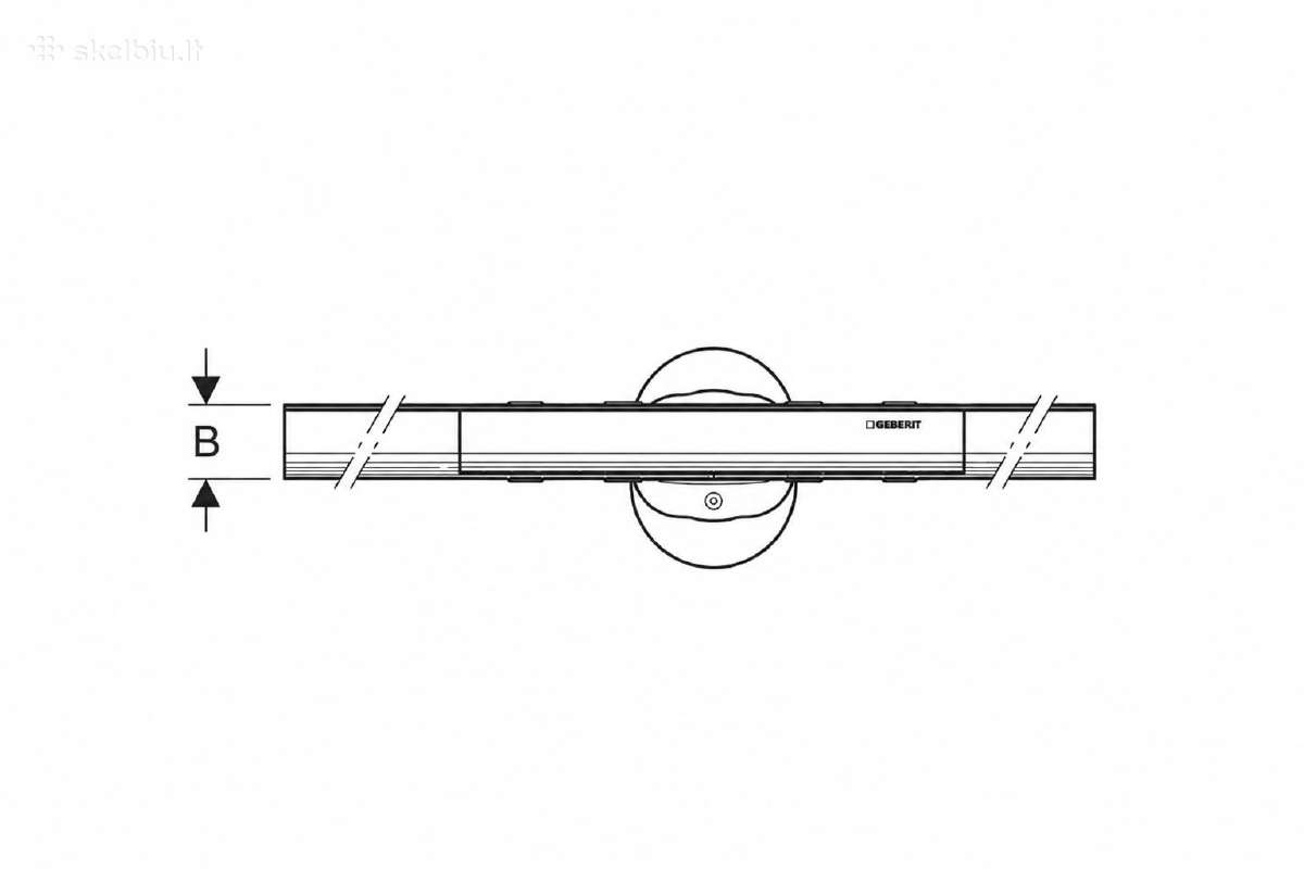 Dušo latako grotelės Geberit Cleanline50, 90 cm - nuotraukos Nr. 3