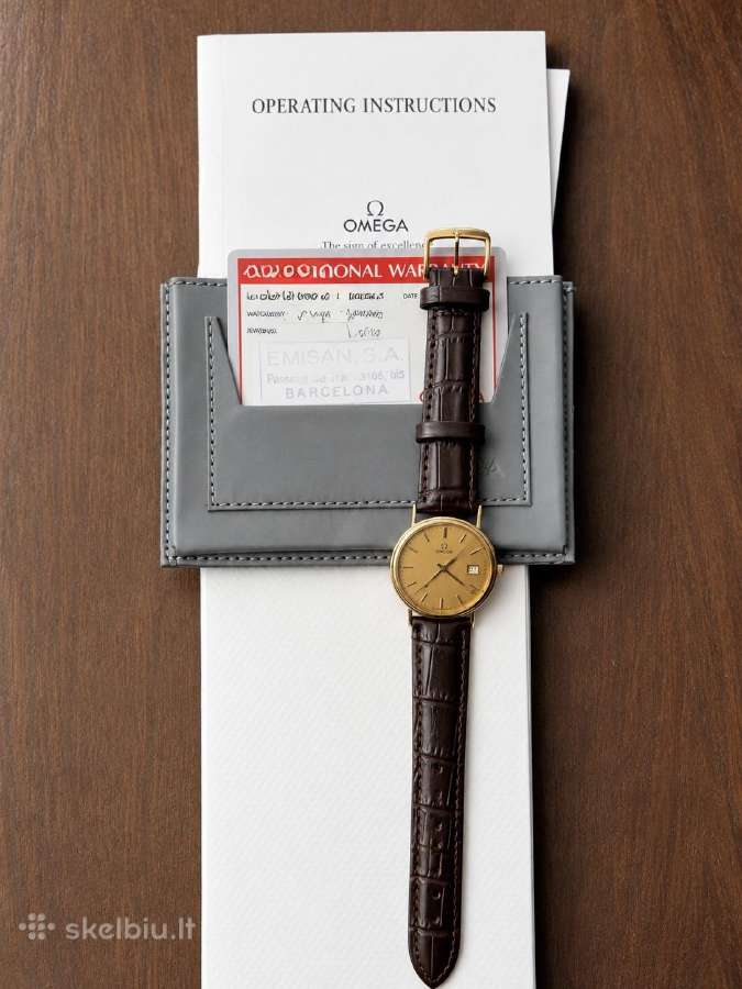 Originalus Auksinis Laikrodis 750 Omega - nuotraukos Nr. 2