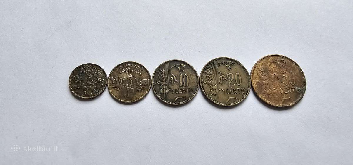 1925 Lietuvos tarpukario centu komplektas
