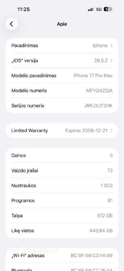 iPhone 17 Pro max 512gb