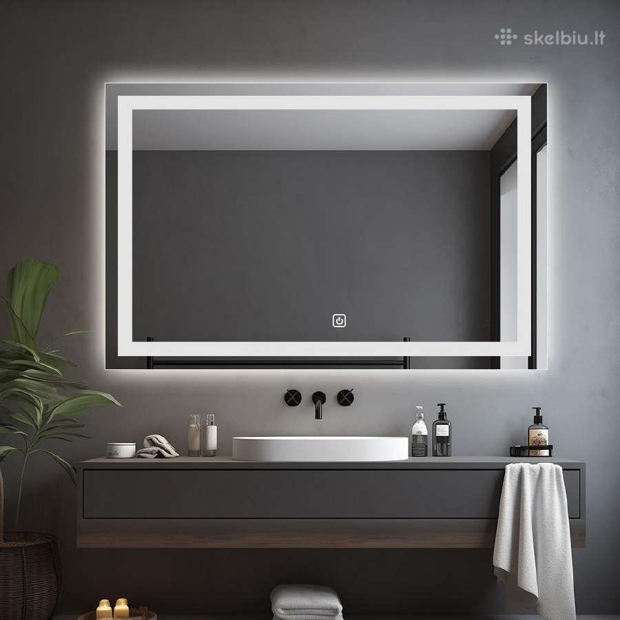 LED veidrodis 1 Touch jungikliu ir 3 spalvų