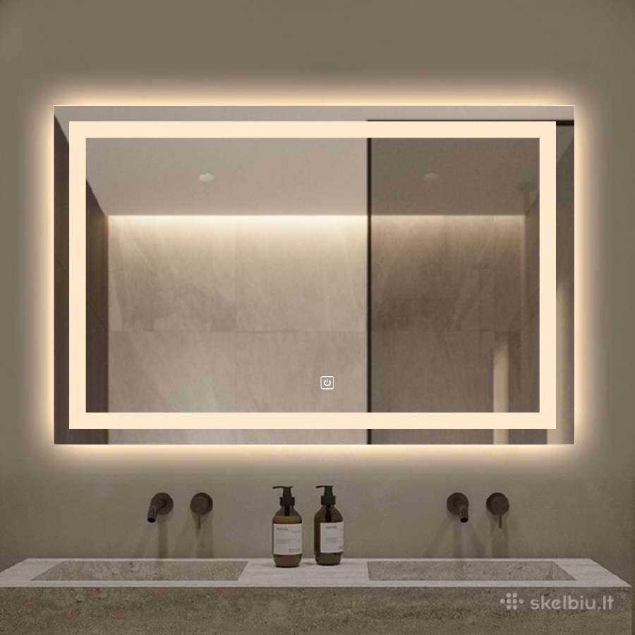 LED veidrodis 1 Touch jungikliu ir 3 spalvų - nuotraukos Nr. 2
