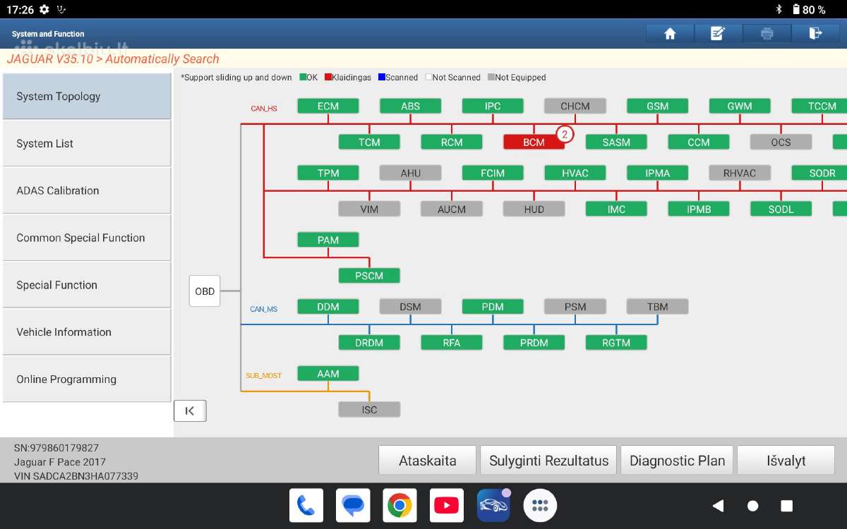 Planšetė Launch Prodiag v8.0 - nuotraukos Nr. 5
